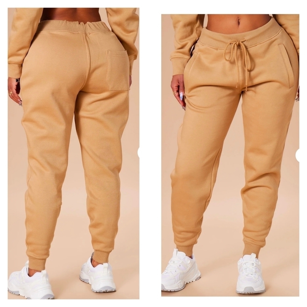 Fashion Nova Stole Your Boyfriend Hoodie & Jogger Nude 2-Piece Set - Picture 7 of 16